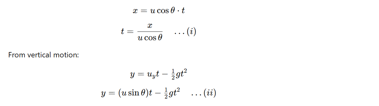 equation of trajectory